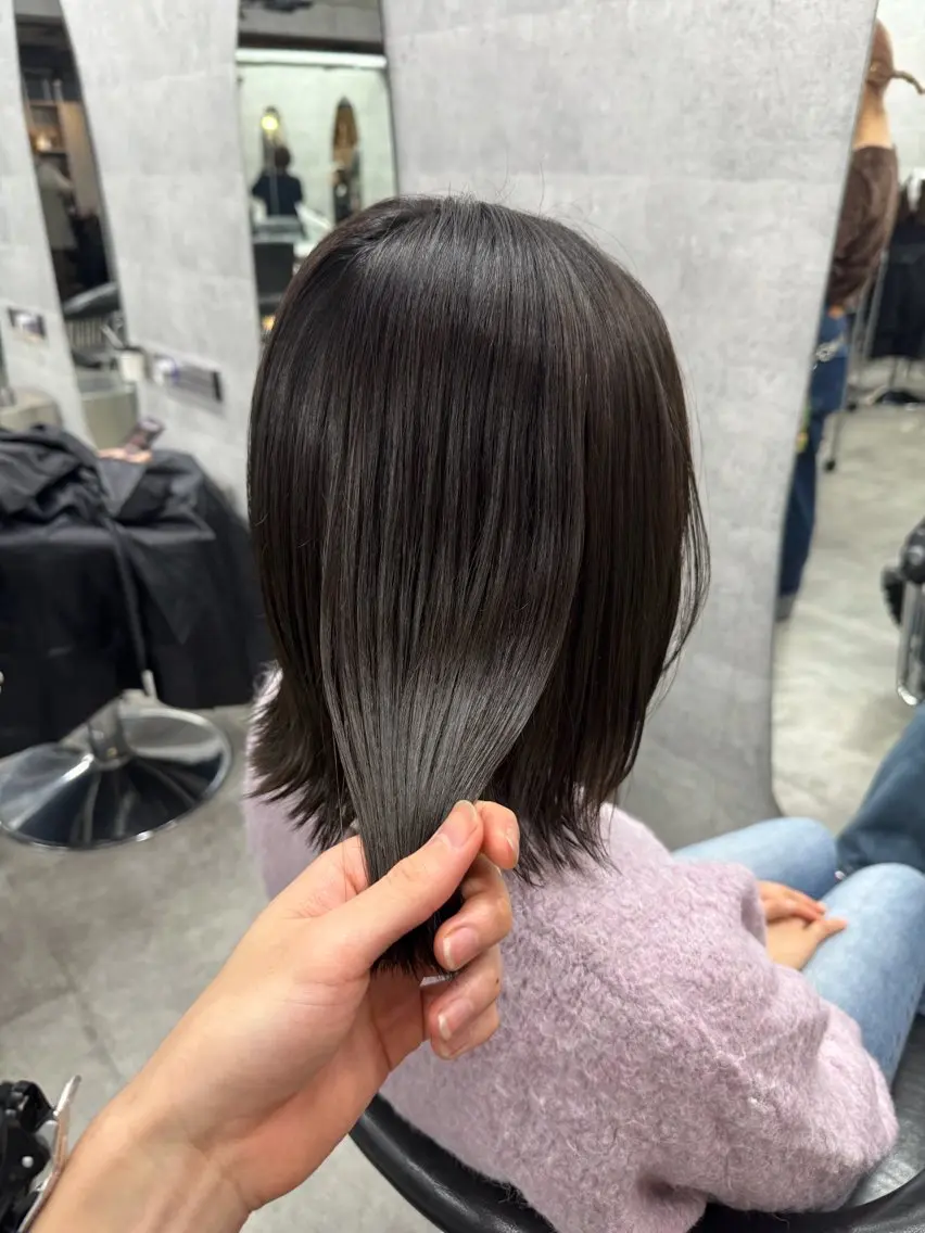 ミディアム カラー カット ヘアカラー トリートメント You/透明感カラー レイヤーカット/ボブのヘアスタイル