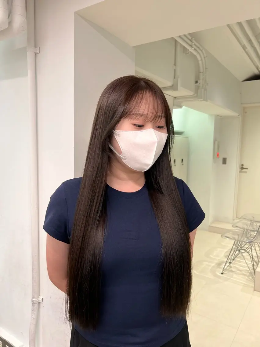 ロング カラー オリーブカラー ヘアカラー トリートメント うるぷるカラー 🤍 Naanoのヘアスタイル