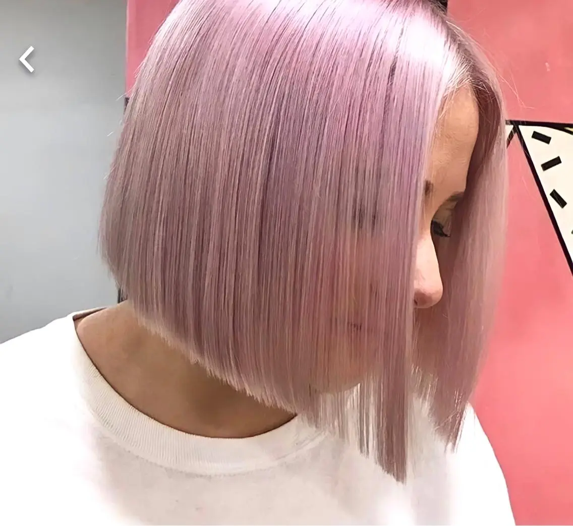 ショート カラー ベージュカラー ブリーチ ラベンダーカラー ラベンダーピンク ペールベージュ ケア剤オタク×海外 ヘア長谷川裕起のヘアスタイル