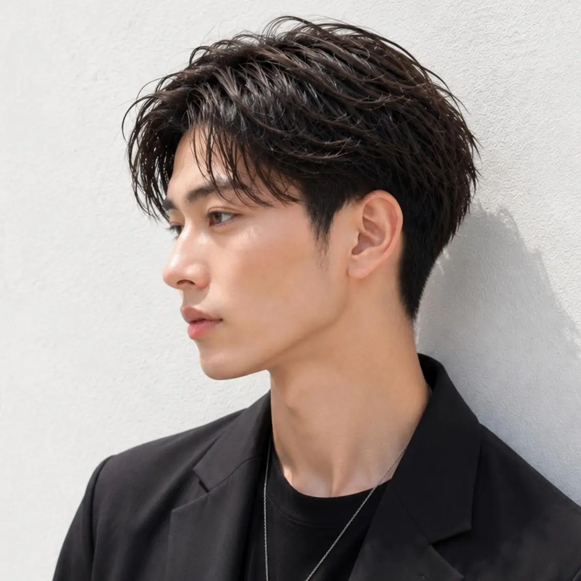 メンズ ショート センターパート メンズ韓国風 韓国風ヘア カット SOURCE河原町/ ヘアケア🫧艶カラーのヘアスタイル