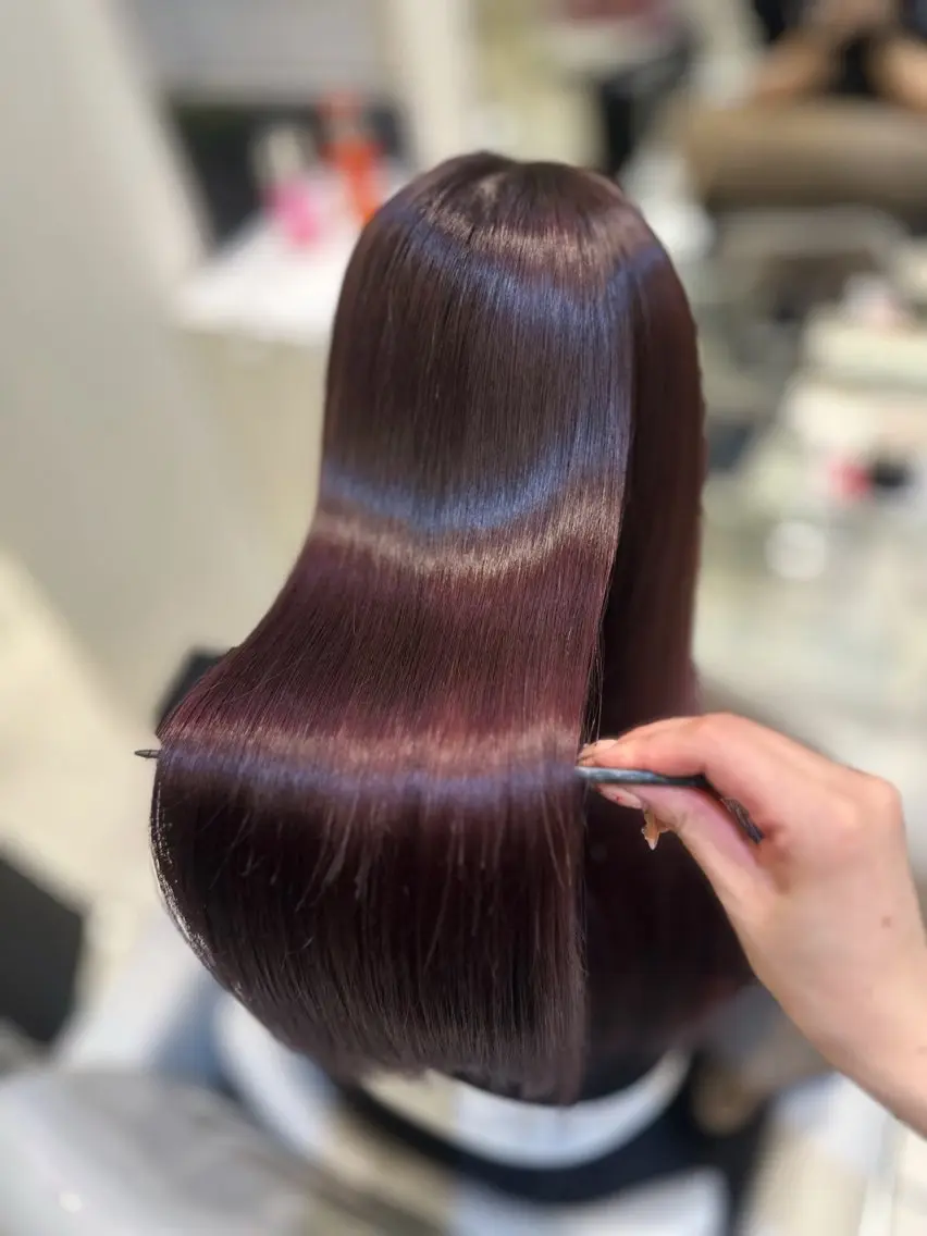ロング カラー ブリーチ ブリーチなしカラー ピンクカラー バイオレットカラー バイオレットピンク カット ヘアカラー トリートメント ︎︎☁🧺チヒロ モデル募集🧺︎︎☁のヘアスタイル