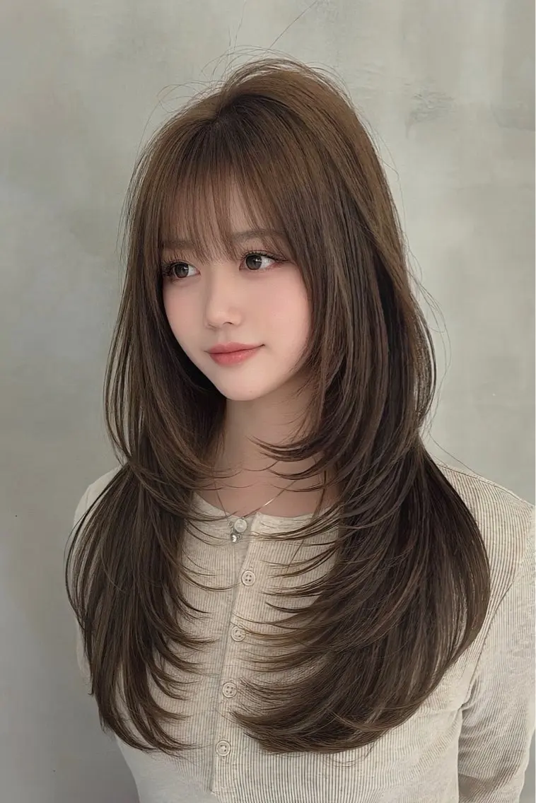 ロング カラー ロングレイヤー レイヤーカット ロング 🥇KEN /レイヤー/カラーのヘアスタイル