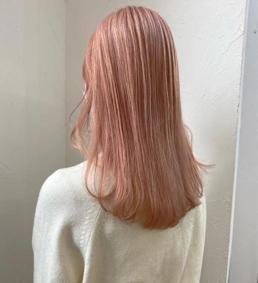 ロング カラー ヘアアレンジ ブリーチダブルカラー 元町三宮/三ノ宮のヘアスタイル