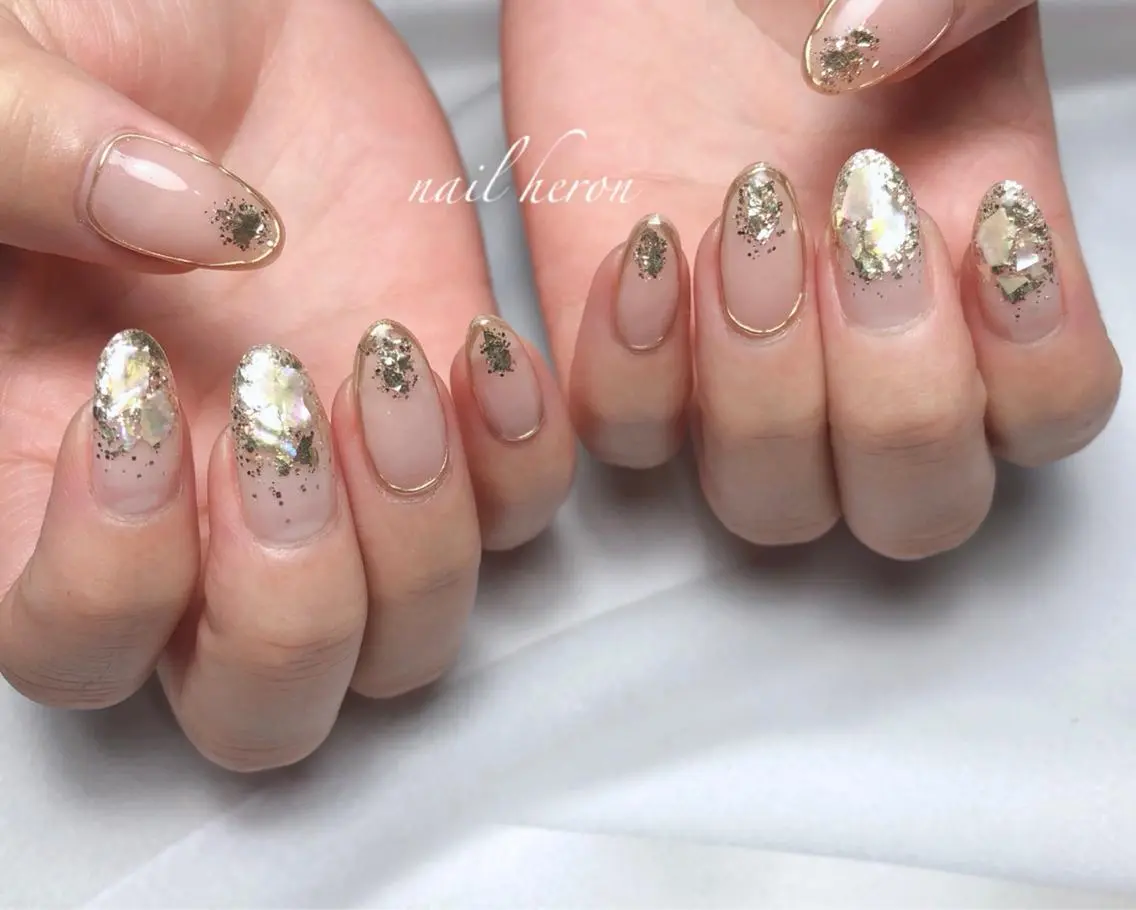 ネイル キラキラネイル ハンドネイル saki_ nail heronのネイルデザイン