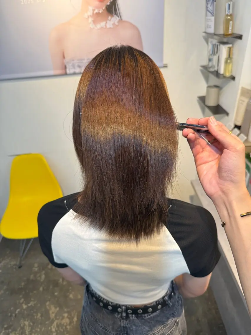ミディアム カット 縮毛矯正/レイヤー カット⭐️SHOTAのヘアスタイル