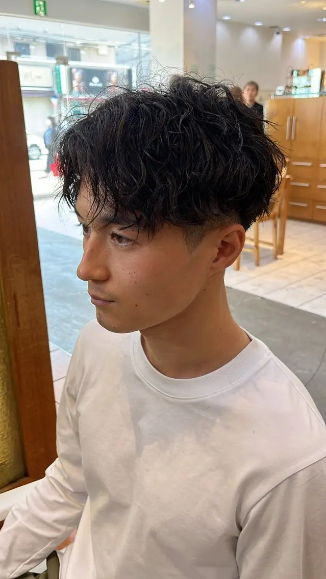 パーマ メンズ カット パーマ トリートメント 垢抜けのあっきー/ 本厚木徒歩1分のヘアスタイル