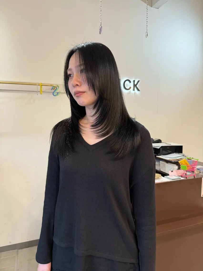 セミロング 馬場 涼平のヘアスタイル
