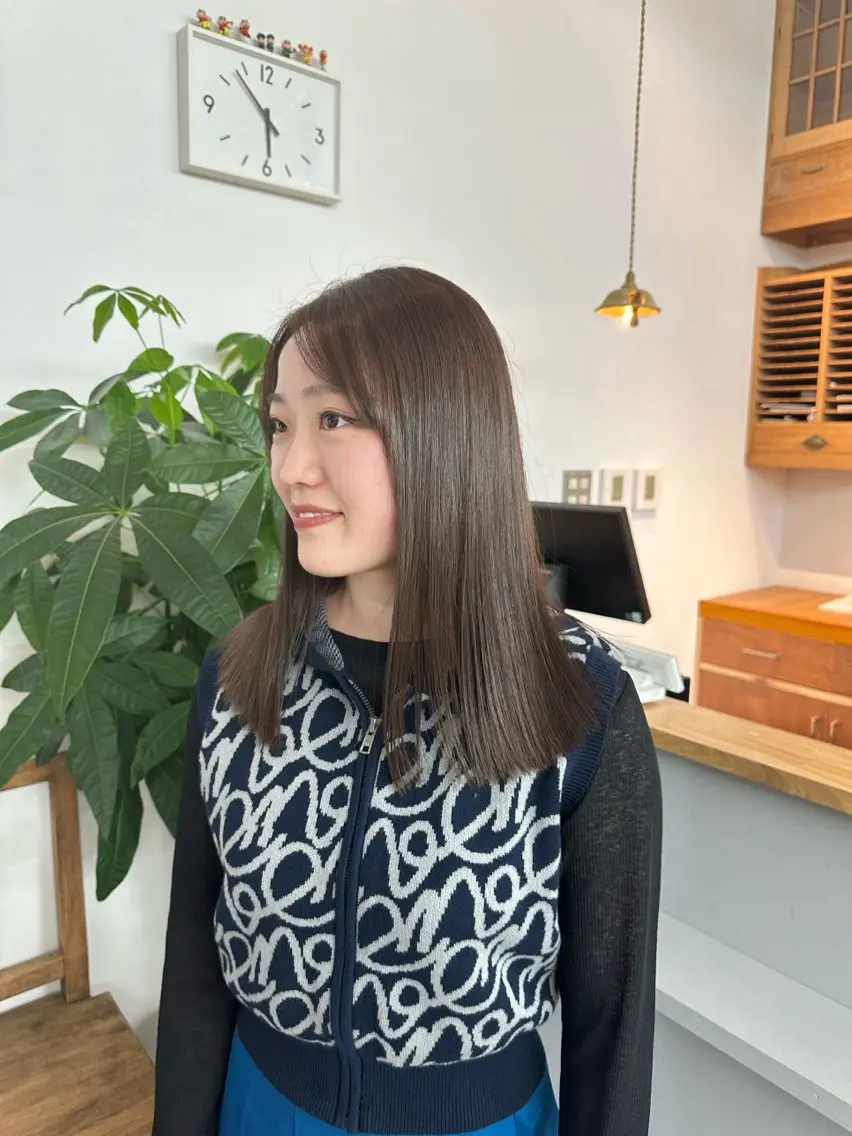 透明感カラー+4stepオージュアトリートメントの写真