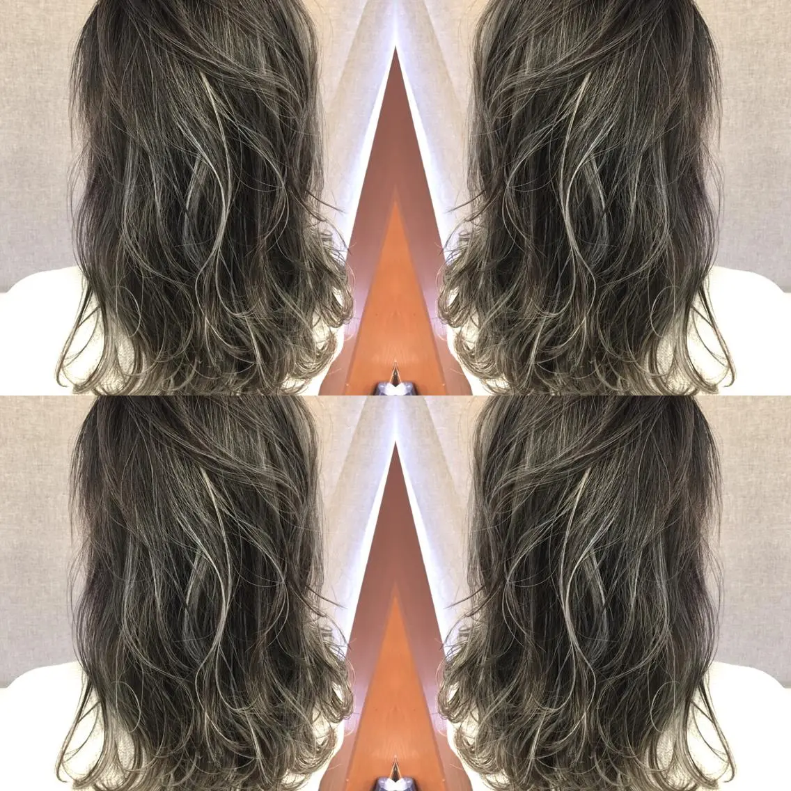 ミディアム カラー ハイライトカラー 3Dハイライト ハイライト ヘアカラー トリートメント 井上 一平のヘアスタイル