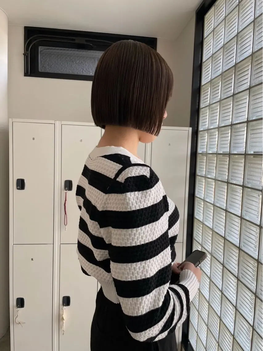 ショート ボブ 🟡ひろの/ツヤ カラー/髪質改善🟡のヘアスタイル