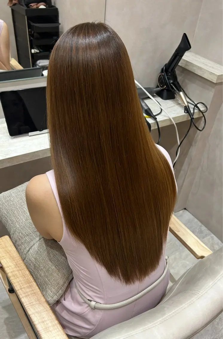 ロング カラー カット 縮毛矯正 トリートメント 🦋もも/縮毛矯正 /髪質改善/艶髪🦋のヘアスタイル