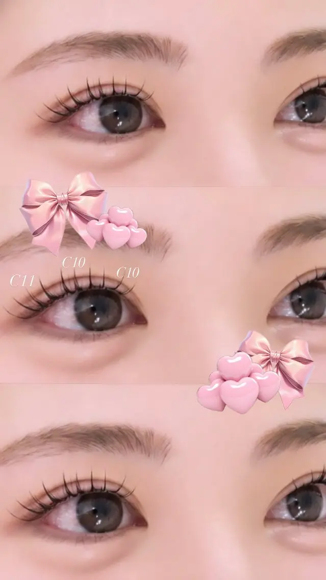 マツエク・マツパ フラットラッシュ まつげパーマ ナナカ 🎀🫧のマツエク・マツパデザイン