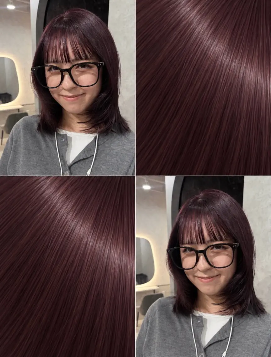 ミディアム カラー 色落ちまで盛れる 💟まなみのヘアスタイル