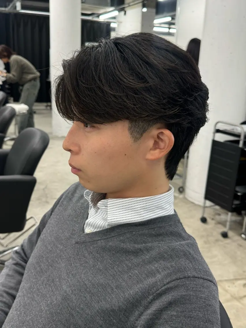 ショート パーマ メンズ カット パーマ トリートメント ヘアセット Pia/KIRIA /福岡美容室のヘアスタイル