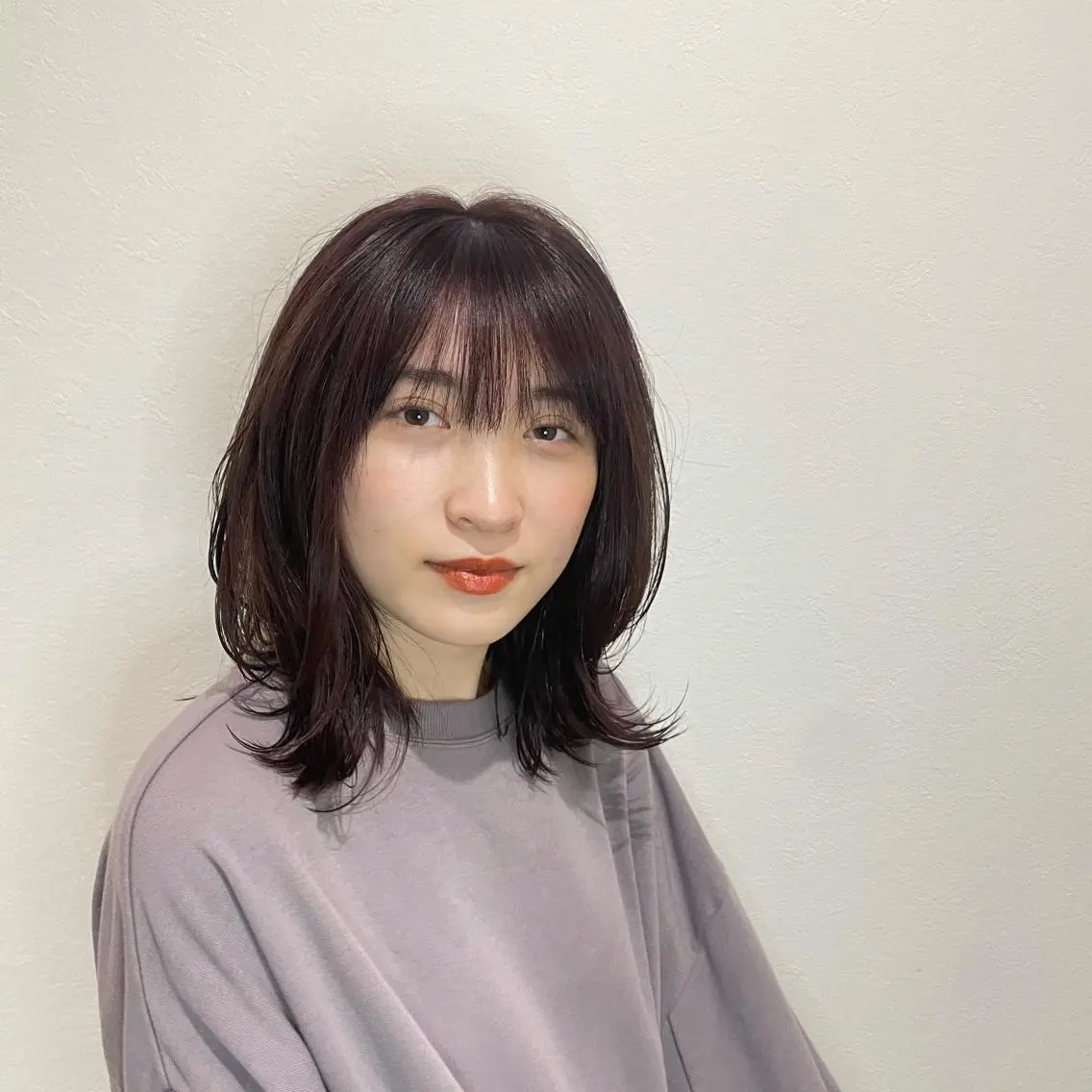 ミディアム ピンクブラウン ミルクティーベージュ /三村克彦のヘアスタイル