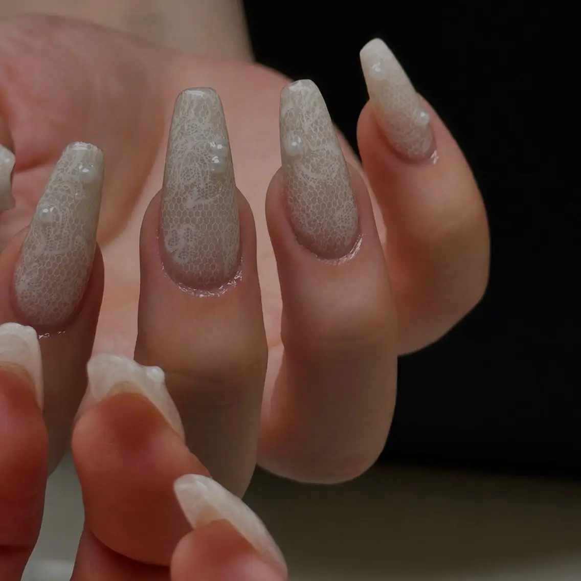 ネイル レース ハンドネイル nailsalon nuit.のネイルデザイン
