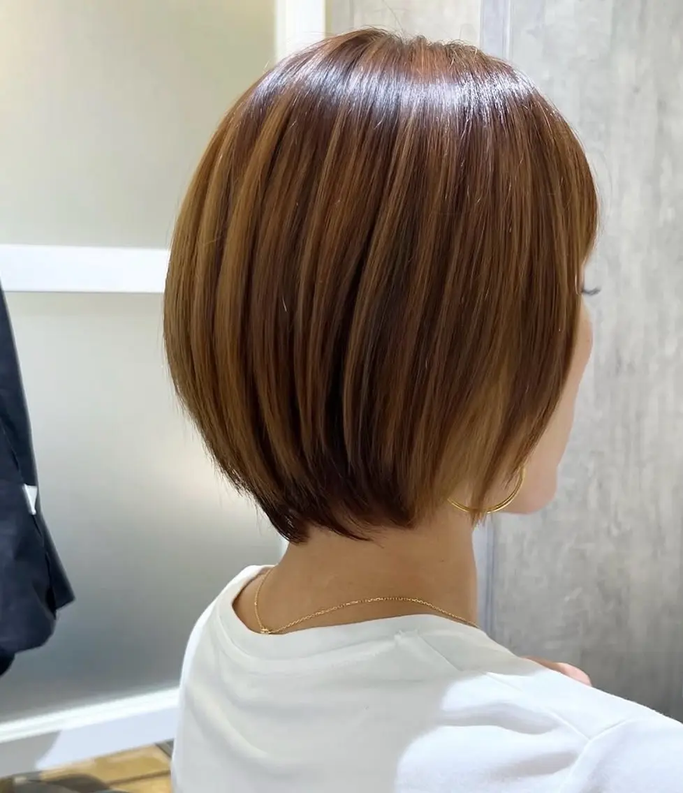 ショート カラー ヘアカラー トリートメント こだわり艶カラー ♡chisato♡のヘアスタイル