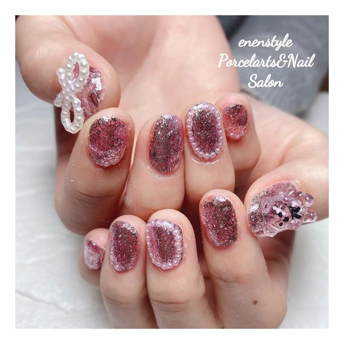 ミディアム ネイル 🐾enen style 🐾のネイルデザイン