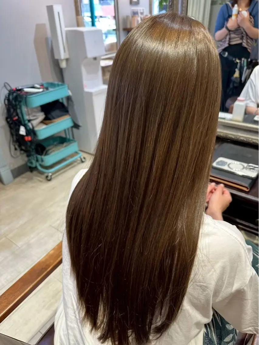 カラー 透明感カラー yuzuna♩のヘアスタイル