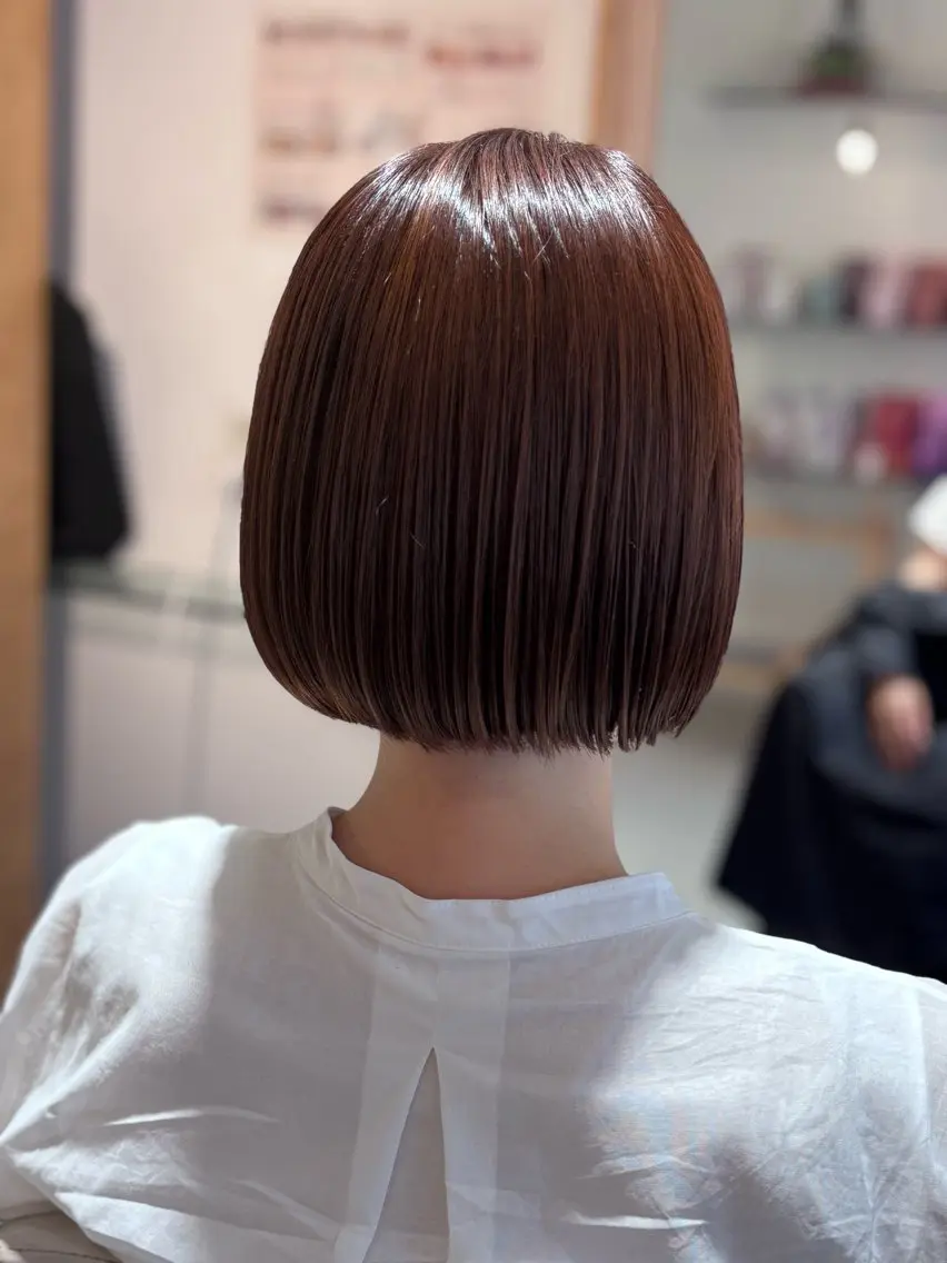 ショート カラー ベージュカラー ピンクカラー ピンクベージュ ボブ おくむら あやこのヘアスタイル
