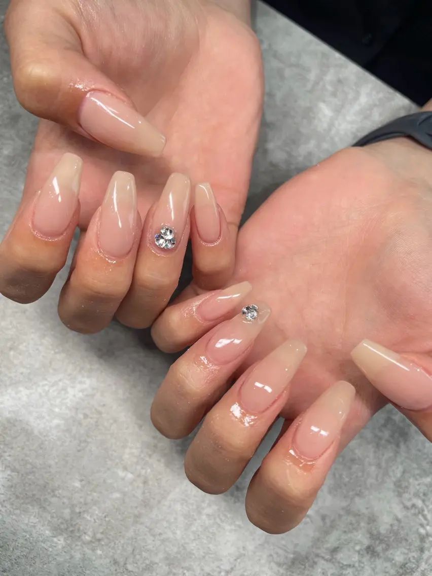 ネイル ワンカラーネイル ハンドネイル La・lieto 💜Chihaのネイルデザイン
