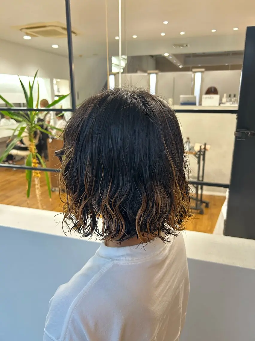 パーマ パーマ ながの みさきのヘアスタイル