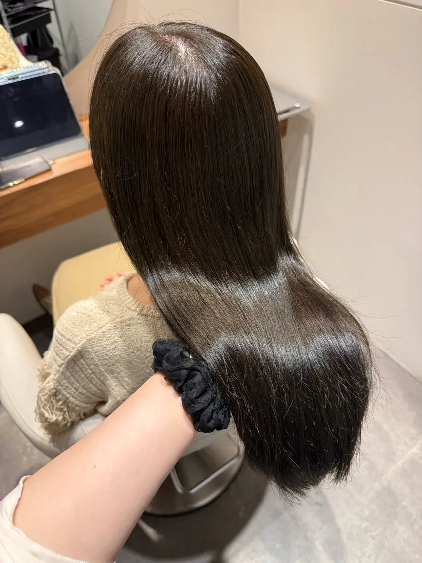セミロング カット ヘアカラー 濱﨑 紅葉のヘアスタイル