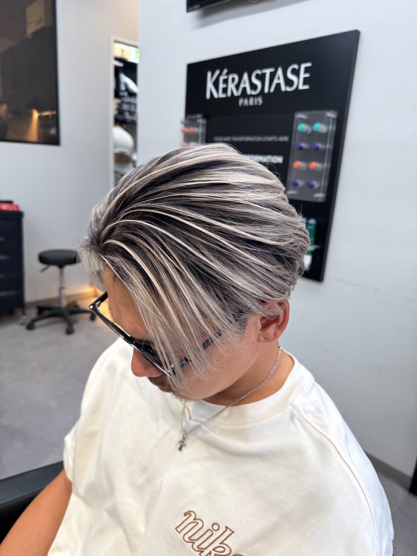 ショート カラー メンズ カット ヘアカラー ヘアセット 【men's Lapis横浜】海人のヘアスタイル