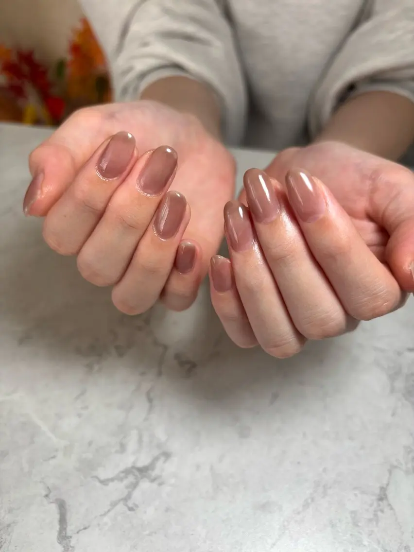 ネイル ワンカラーネイル ハンドネイル osakana nailのネイルデザイン