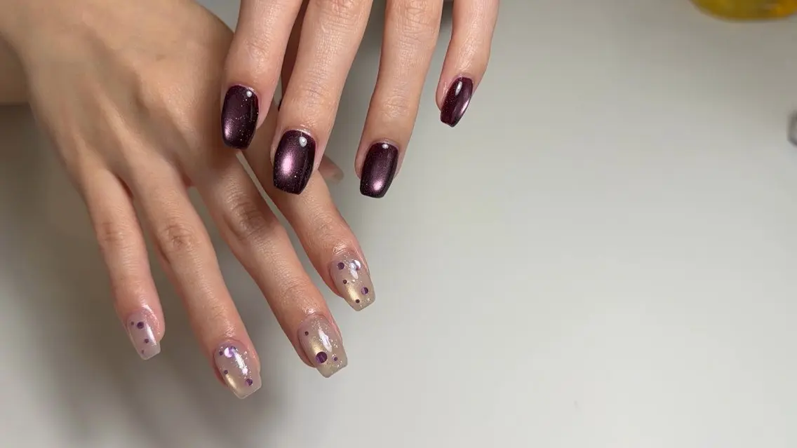ネイル フラッシュネイル マグネットネイル シンプルネイル ハンドネイル aneu. -アヌ- 💅🫧reinaのネイルデザイン