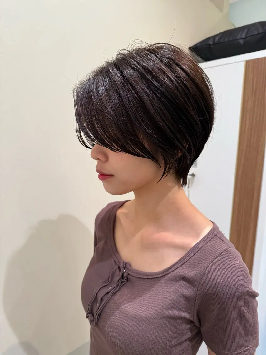 ショート カラー カット ヘアカラー トリートメント 🍋似合わせ✖️ ショートヘア🍋早田のヘアスタイル