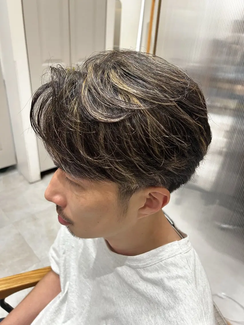カラー メンズ メンズハイライト ハイライトカラー 🫧艶髪ボブ🫧 チカのヘアスタイル