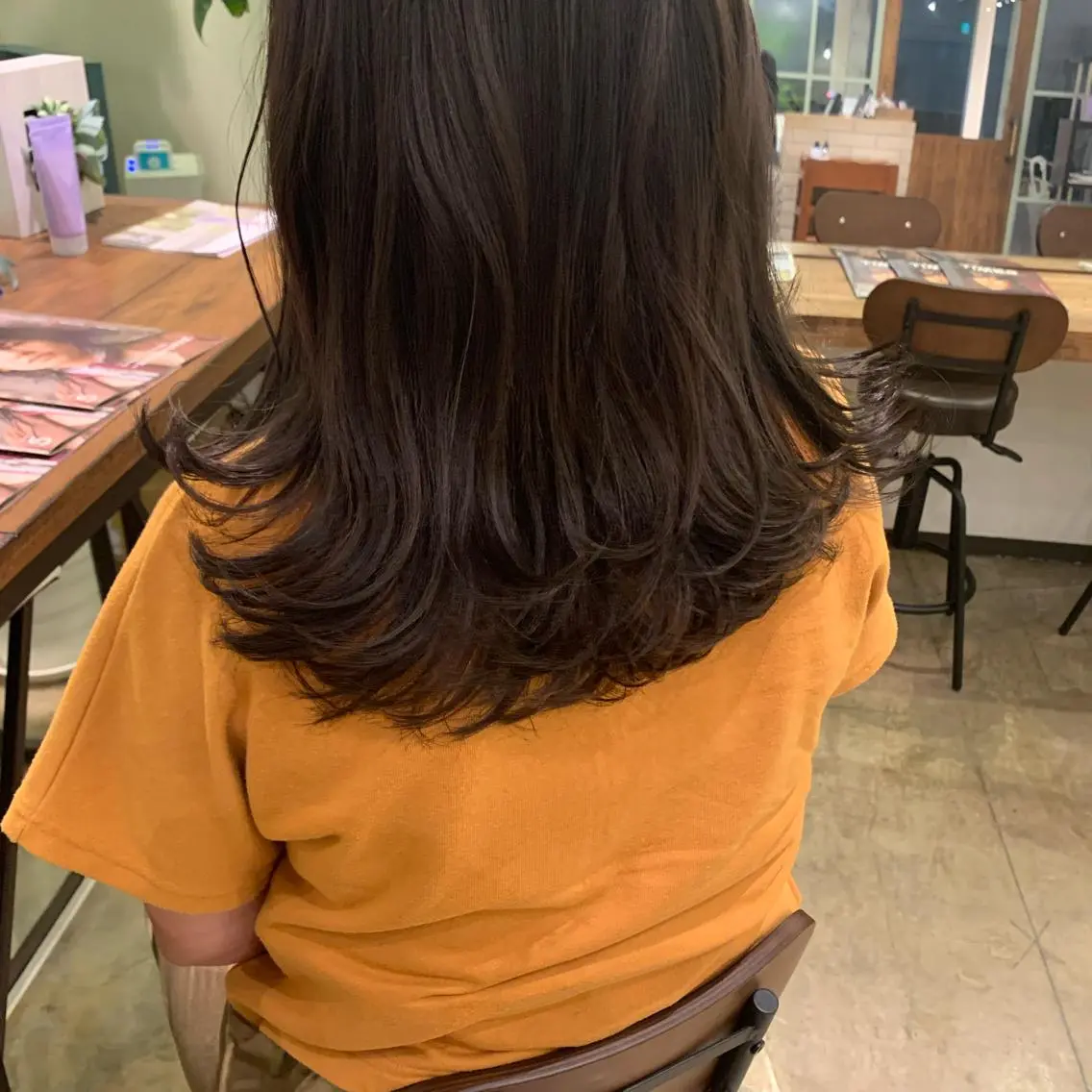 セミロング カラー 【完全個室】髪質改善 暖色カラー/山崎唯奈のヘアスタイル