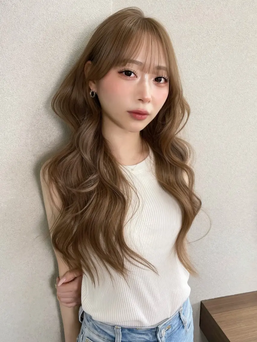 ロング ロングレイヤー ハッシュカット レイヤーカット ロング 髙杉 心のヘアスタイル