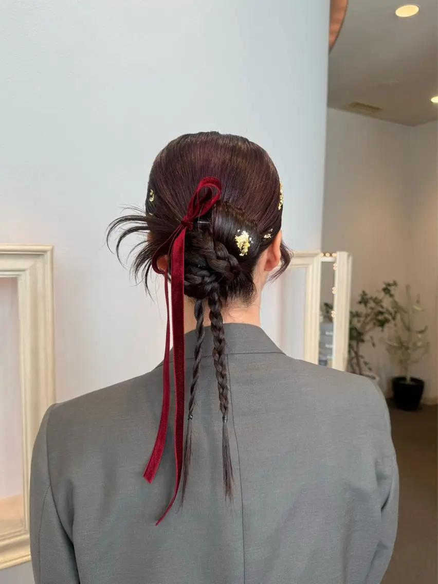 《6月限定.′.′》お呼ばれヘアアレンジ𓂃𓈒𓏸𓍯　早朝のお時間もOK◎の写真