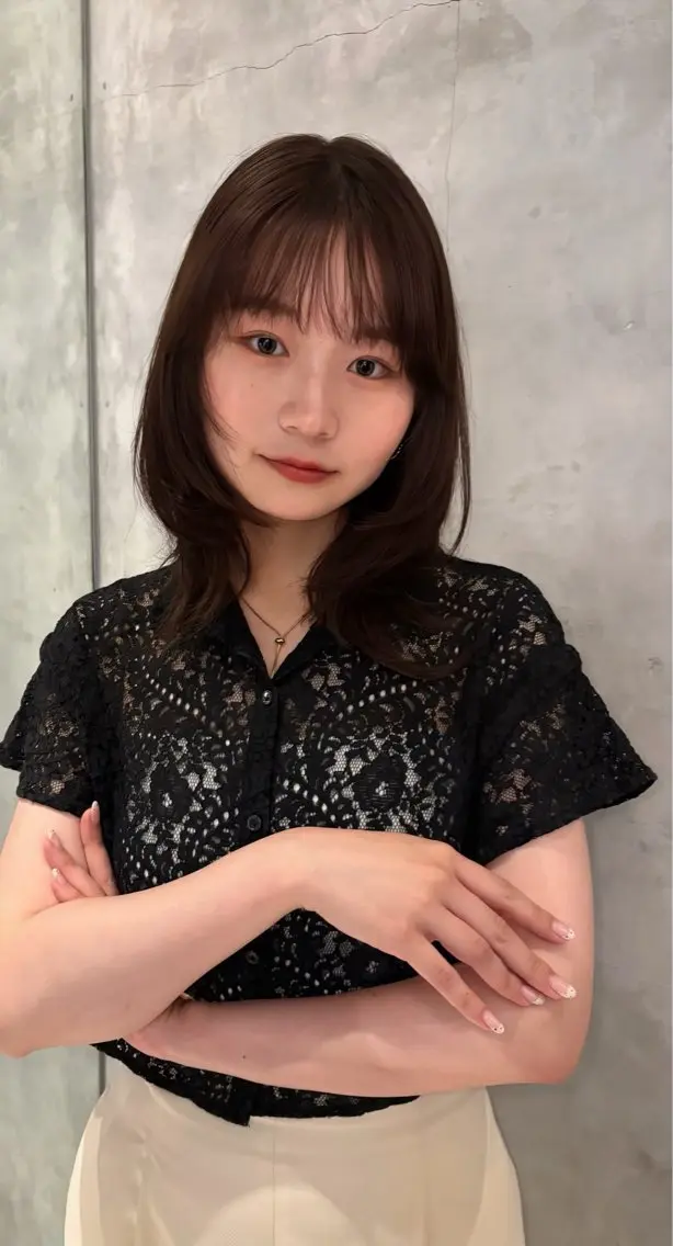 セミロング カラー 🎈ブリーチなし暖色 カラー/レッド/ゆいのヘアスタイル