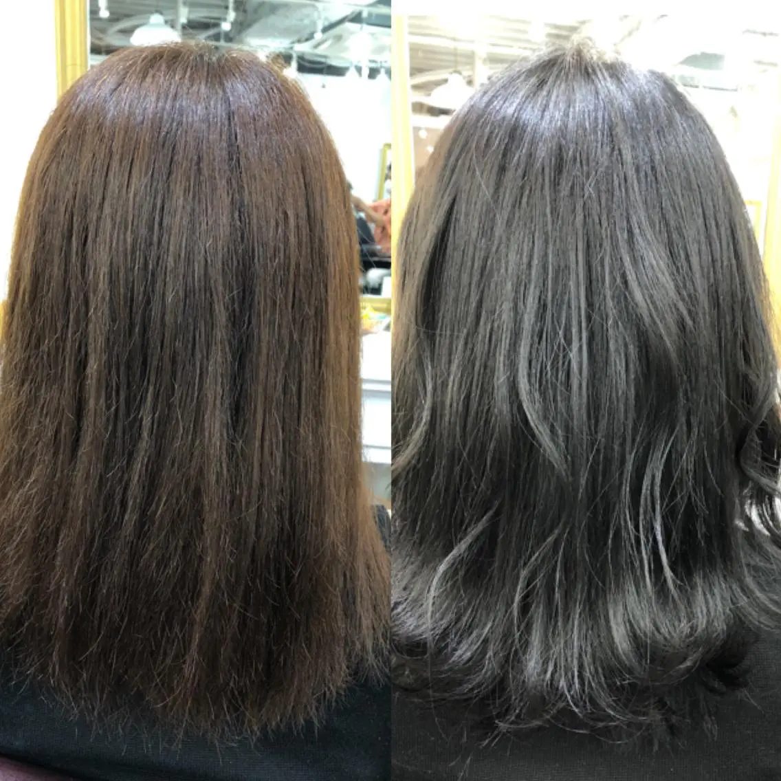 セミロング カラー ダークグレー ダークグレージュ グレージュ レイヤー×髪質改善✨ 渋谷/佐藤侑哉のヘアスタイル