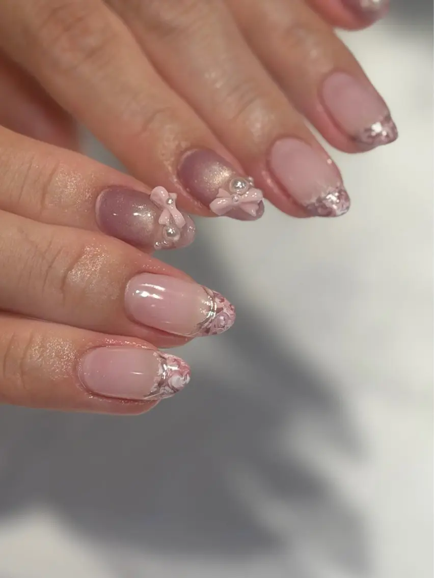 ネイル アートネイル yume 🎀大人ガーリー🎀のネイルデザイン