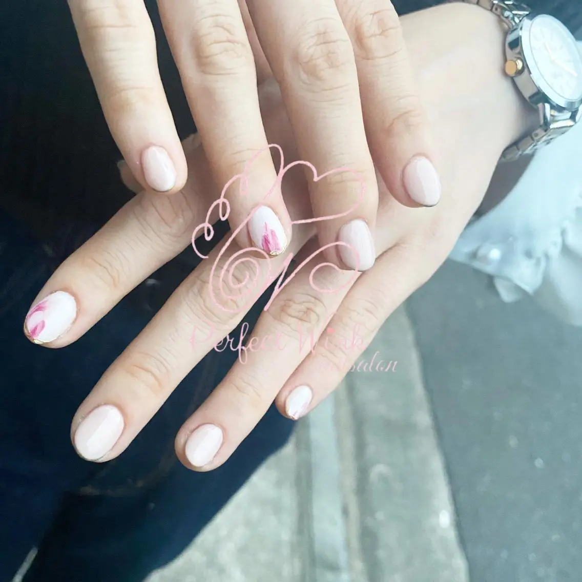 ネイル ニュアンスネイル オフィスネイル ハンドネイル 💅Perfect Wink RUI🌈のネイルデザイン