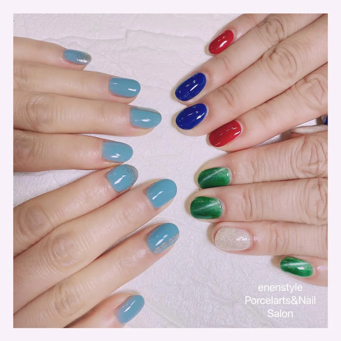 ショート ネイル ハンドネイル 🐾enen style 🐾のネイルデザイン