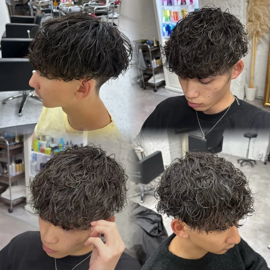 🌀メンズカット+波巻きパーマ🌀の写真