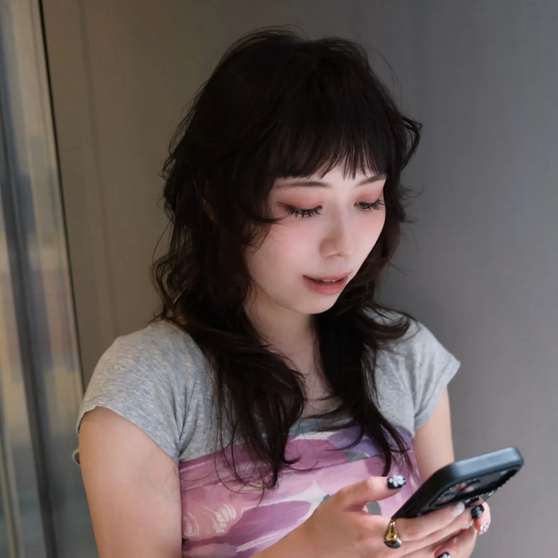 ロング カラー ハッシュカット レイヤーカット カット ヘアカラー トリートメント 東山 涼嘉のヘアスタイル