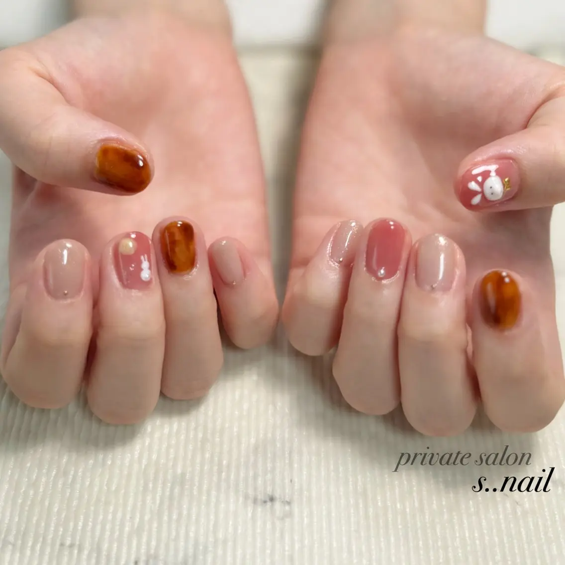 ネイル べっ甲ネイル ハンドネイル フットネイル s..nail / MORITAのネイルデザイン