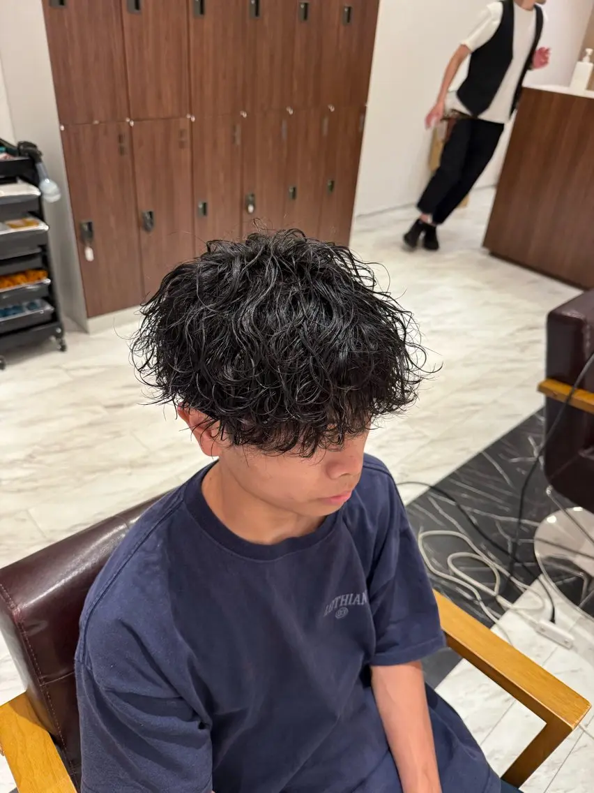 メンズ限定カット＋パーマ＋プレミアムヘッドスパの写真