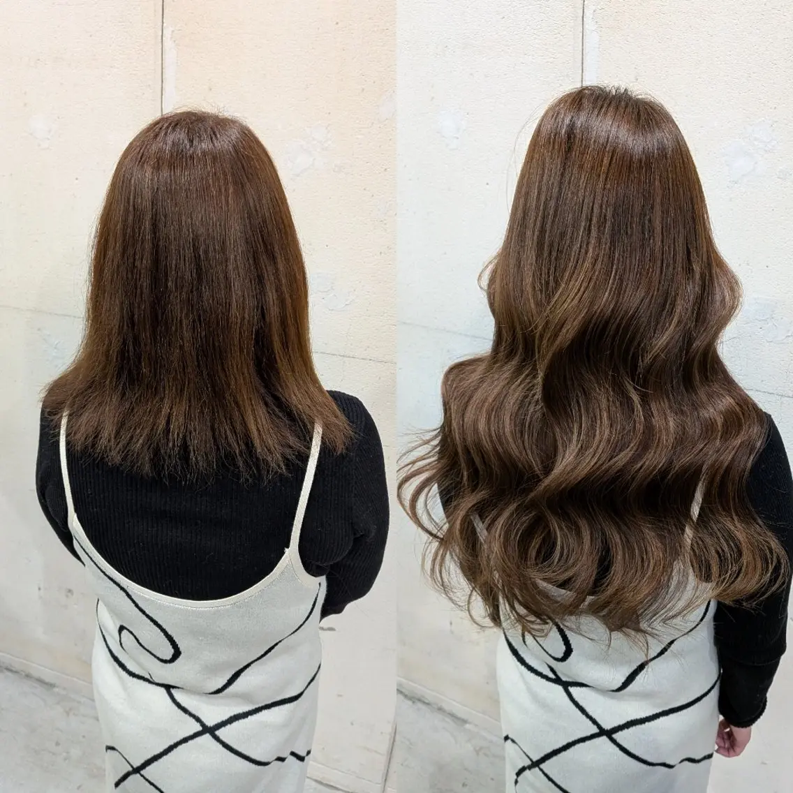 高級人毛プレミアムレミーエクステ胸下＋ブリーチ＋カラー¥27600〜【期間限定価格】の写真