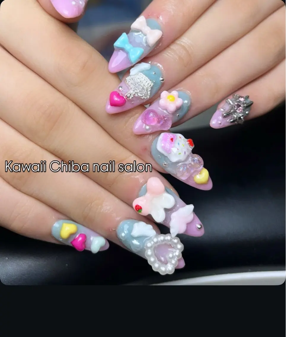 ネイル 長さ出し フレンチネイル ジェルネイル ガーリー 韓国ネイル Kawaii Chiba nailのネイルデザイン