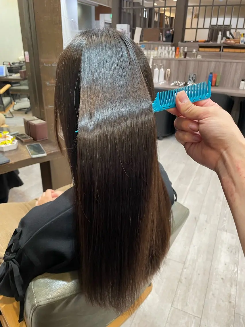 ロング 縮毛矯正 高橋 蓮/ カラーモデル様募集のヘアスタイル