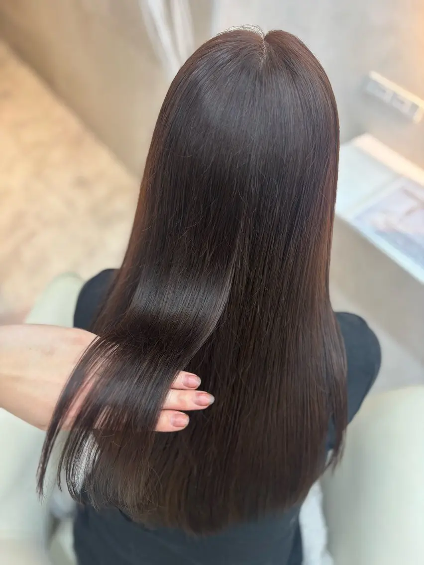 ロング カラー ブラウンカラー ココアブラウン ヘアカラー トリートメント 🎀asumi🍓 モデル様募集中🎀のヘアスタイル