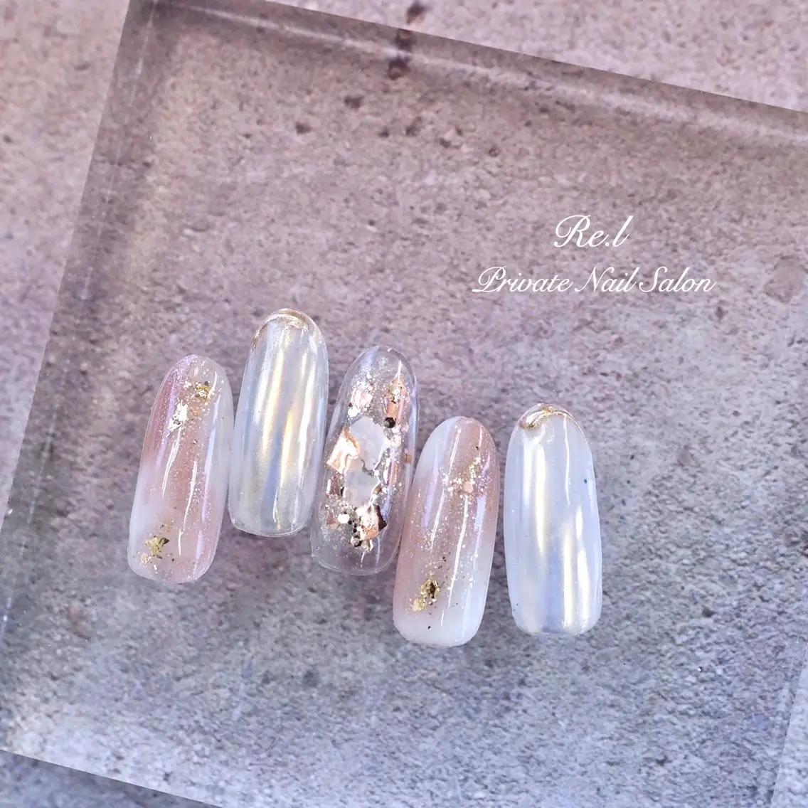ネイル ニュアンスネイル モチの良さ◉ フィルインネイル♡のネイルデザイン