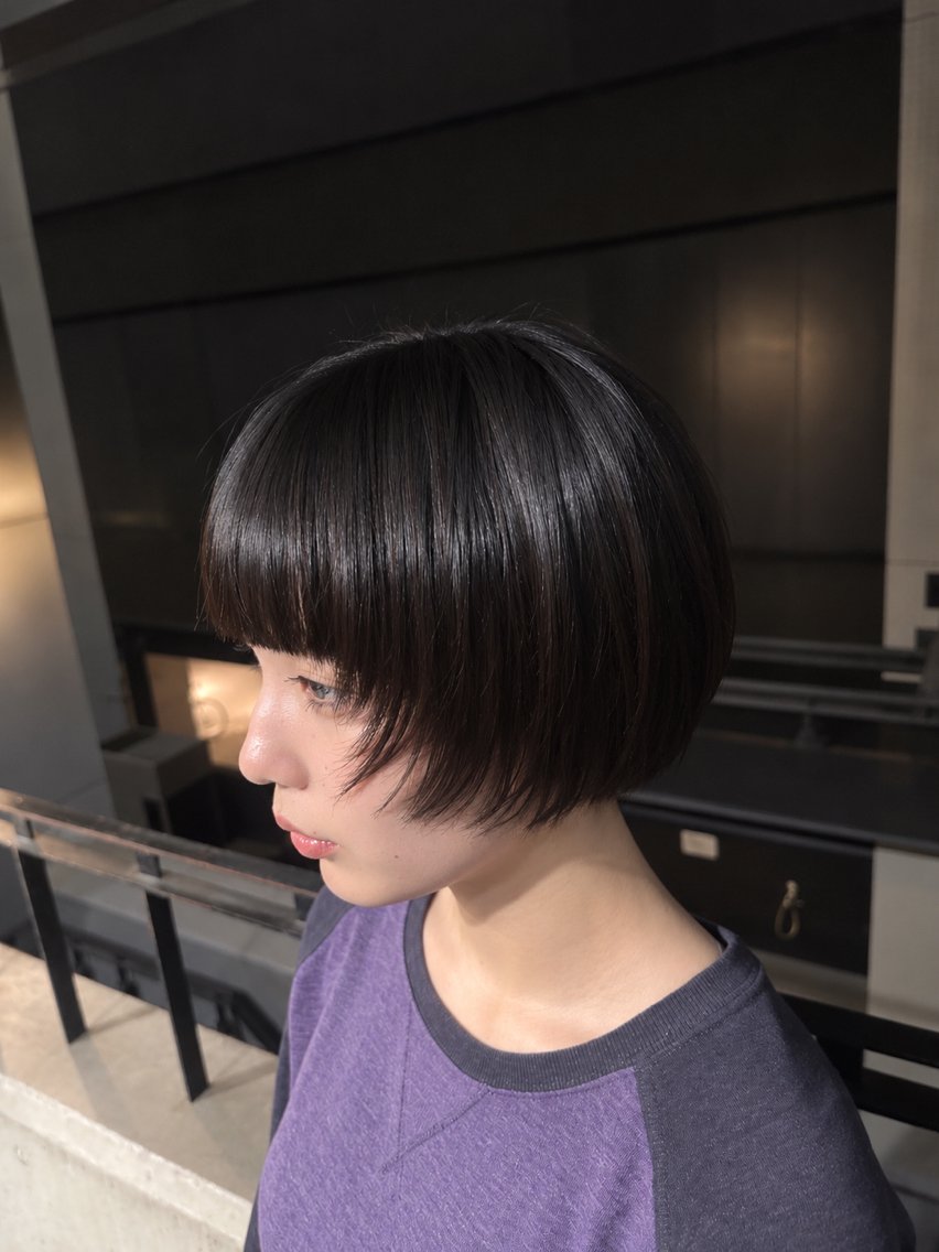 ショート ショートボブ ボブレイヤー ボブ 顔周りカット レイヤーカット カット 藤井麗桜/ブリーチ /似合わせカットのヘアスタイル